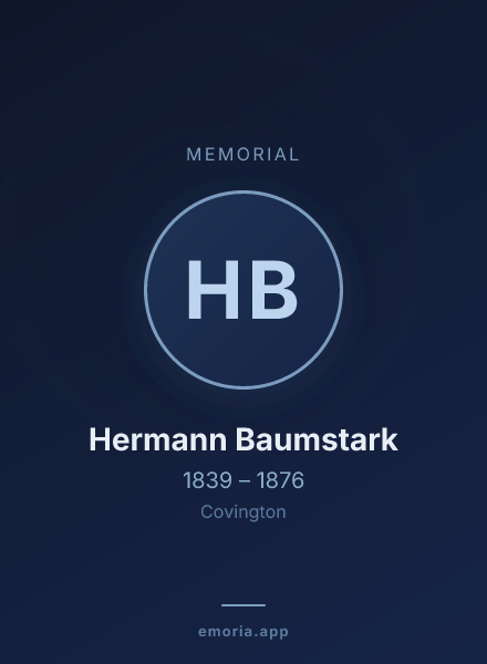 Memorial portrait of Hermann Baumstark
