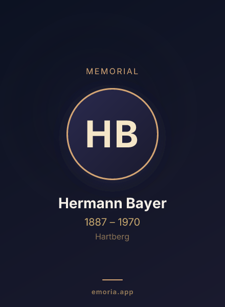 Memorial portrait of Hermann Bayer