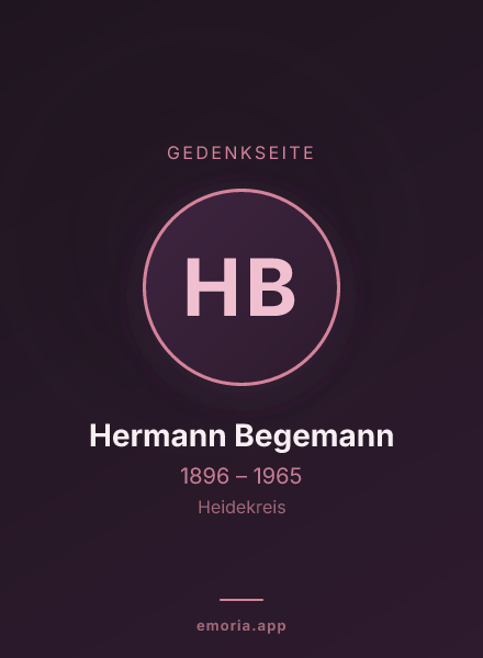 Gedenkportrait von Hermann Begemann