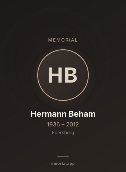 Memorial portrait of Hermann Beham