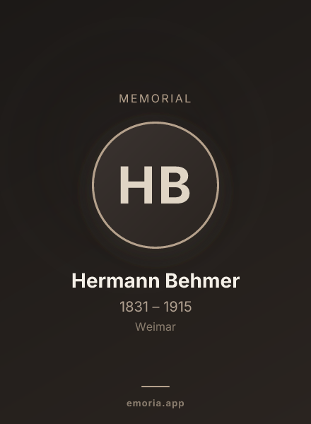Memorial portrait of Hermann Behmer