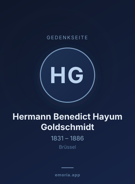 Gedenkportrait von Hermann Benedict Hayum Goldschmidt