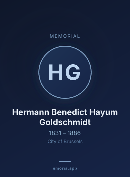 Memorial portrait of Hermann Benedict Hayum Goldschmidt
