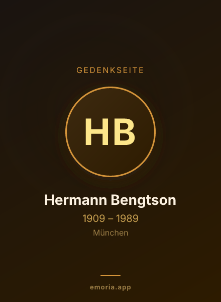 Gedenkportrait von Hermann Bengtson