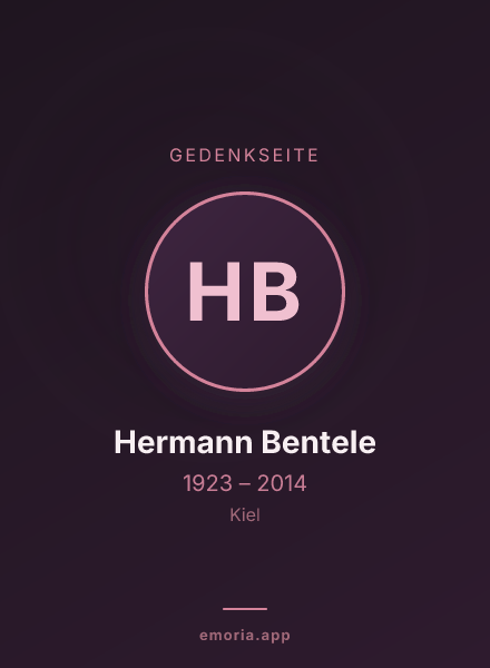 Gedenkportrait von Hermann Bentele
