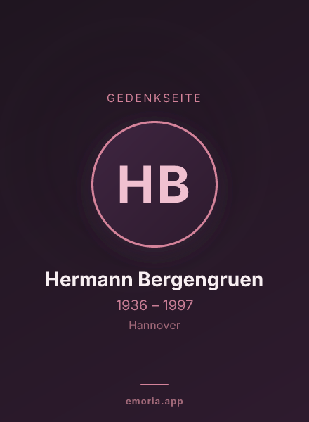 Gedenkportrait von Hermann Bergengruen