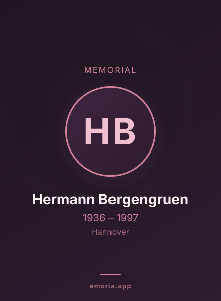 Memorial portrait of Hermann Bergengruen