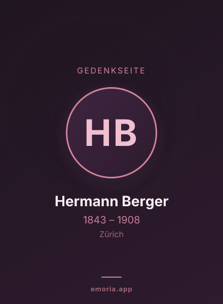 Gedenkportrait von Hermann Berger