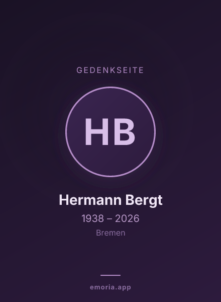 Gedenkportrait von Hermann Bergt