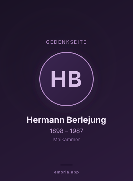 Gedenkportrait von Hermann Berlejung