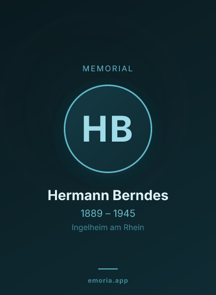 Memorial portrait of Hermann Berndes