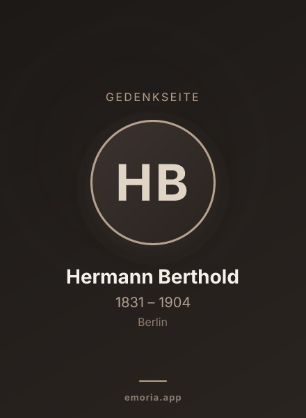 Gedenkportrait von Hermann Berthold