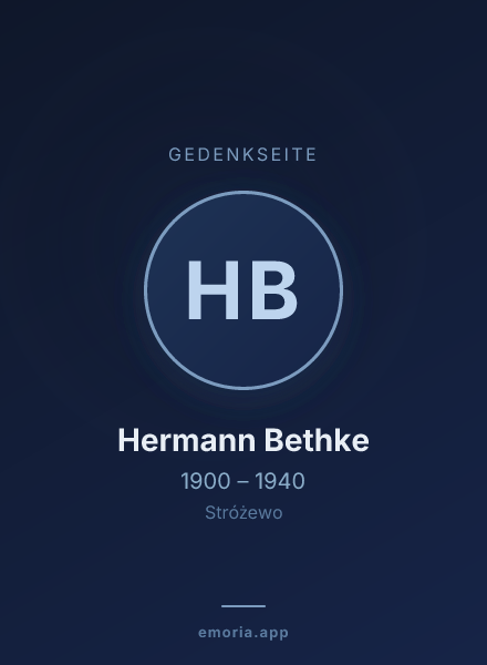 Gedenkportrait von Hermann Bethke