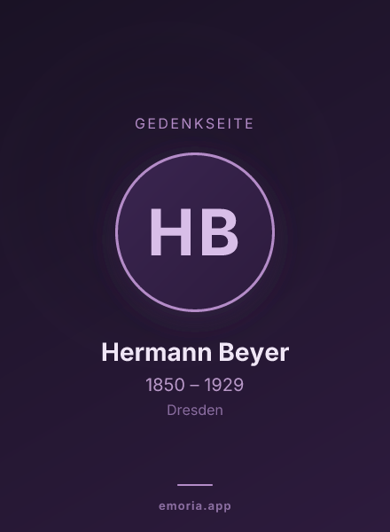Gedenkportrait von Hermann Beyer