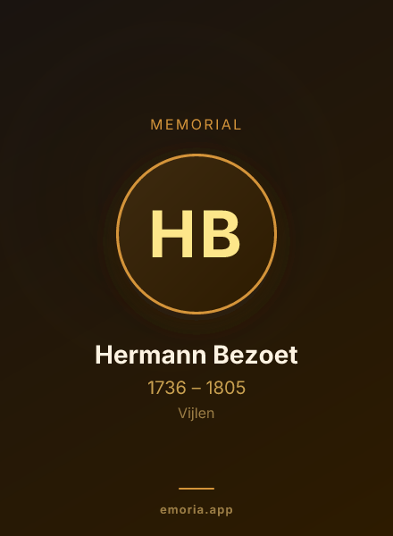 Memorial portrait of Hermann Bezoet