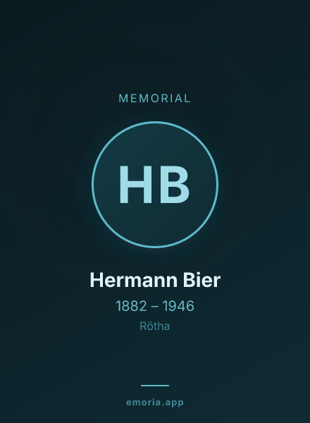 Memorial portrait of Hermann Bier