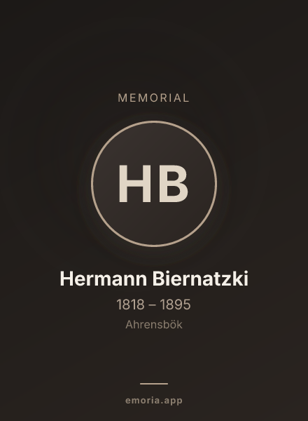 Memorial portrait of Hermann Biernatzki