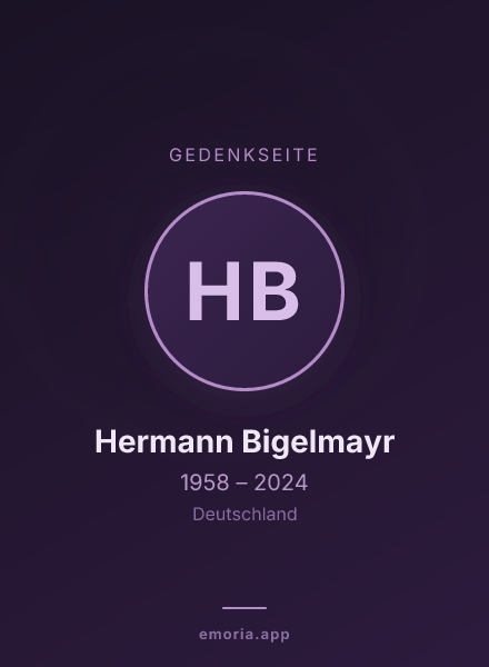 Gedenkportrait von Hermann Bigelmayr