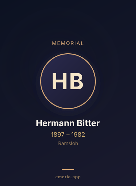 Memorial portrait of Hermann Bitter