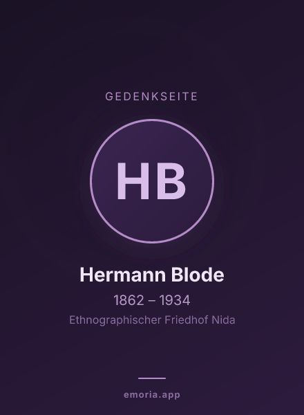 Gedenkportrait von Hermann Blode