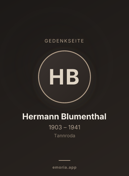 Gedenkportrait von Hermann Blumenthal