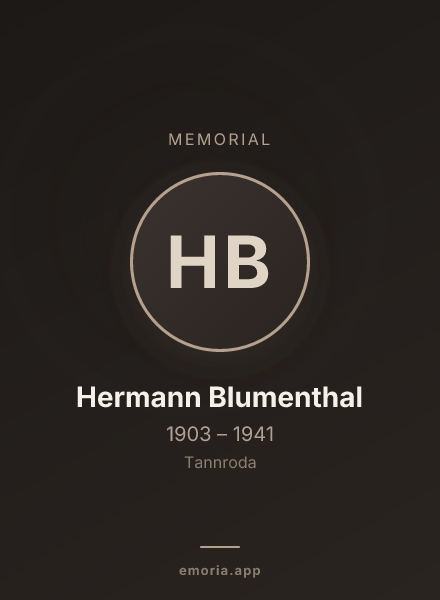 Memorial portrait of Hermann Blumenthal