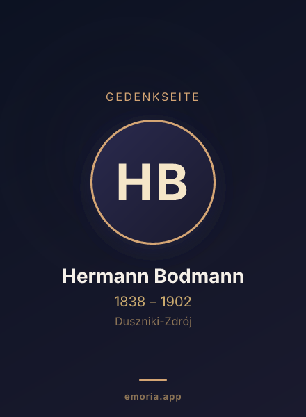 Gedenkportrait von Hermann Bodmann