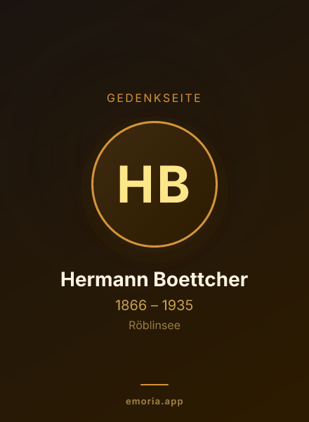 Gedenkportrait von Hermann Boettcher