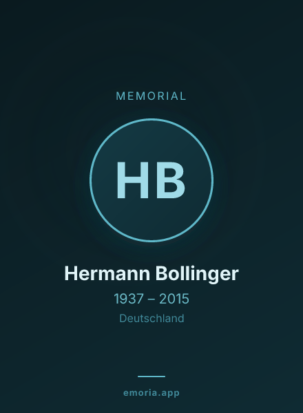 Memorial portrait of Hermann Bollinger