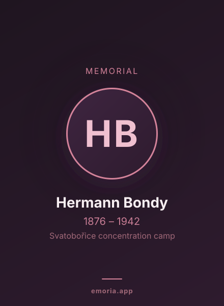 Memorial portrait of Hermann Bondy