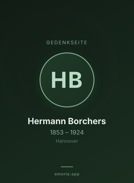 Gedenkportrait von Hermann Borchers