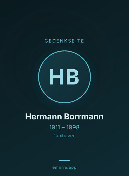 Gedenkportrait von Hermann Borrmann