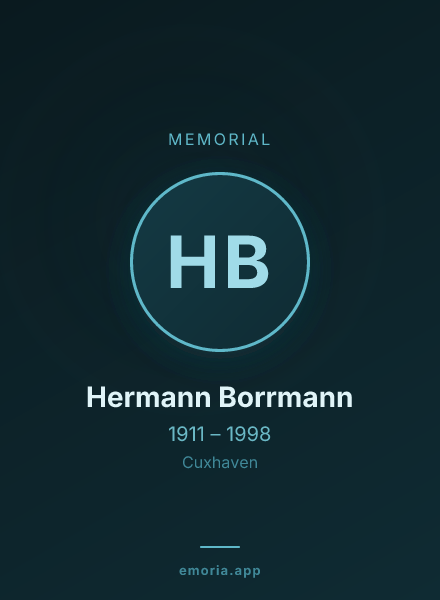 Memorial portrait of Hermann Borrmann
