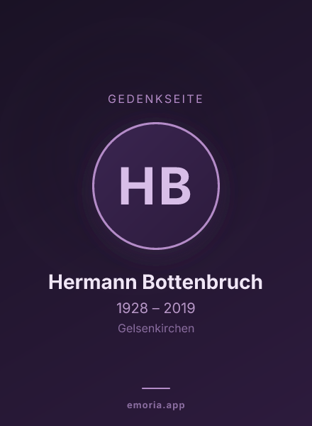 Gedenkportrait von Hermann Bottenbruch