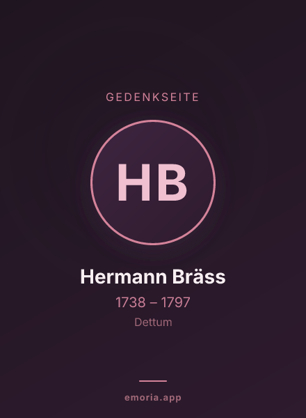 Gedenkportrait von Hermann Bräss