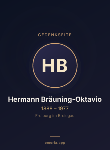 Gedenkportrait von Hermann Bräuning-Oktavio