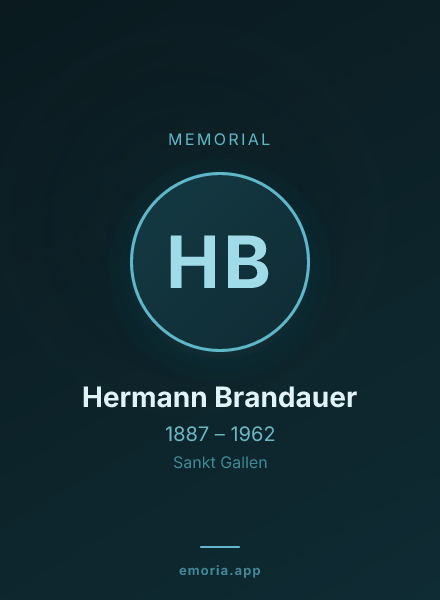 Memorial portrait of Hermann Brandauer