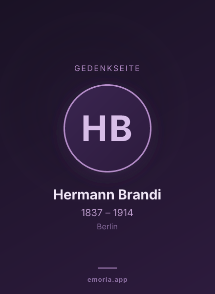 Gedenkportrait von Hermann Brandi