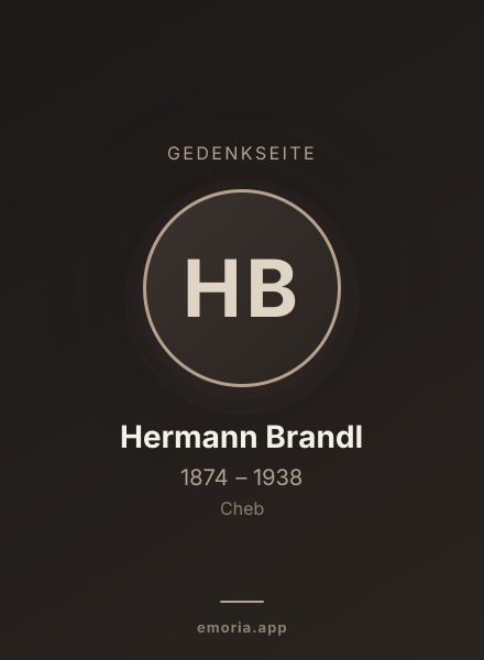 Gedenkportrait von Hermann Brandl