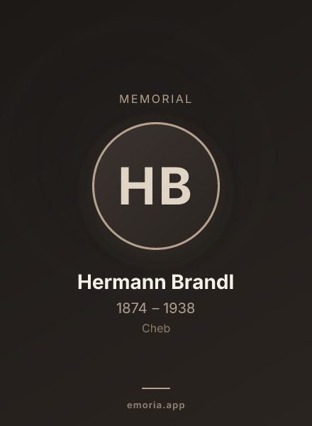 Memorial portrait of Hermann Brandl