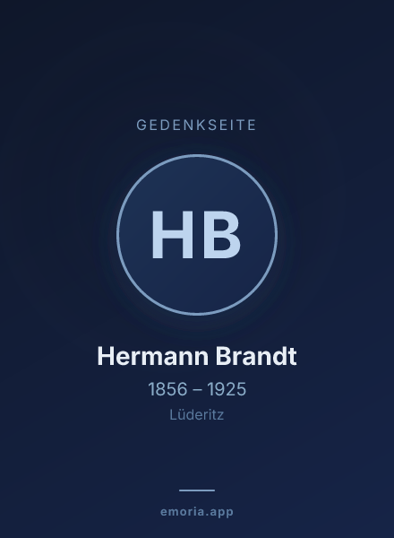 Gedenkportrait von Hermann Brandt