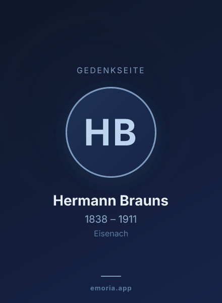 Gedenkportrait von Hermann Brauns
