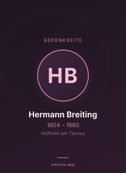 Gedenkportrait von Hermann Breiting