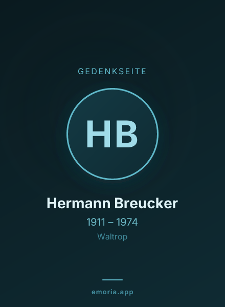 Gedenkportrait von Hermann Breucker