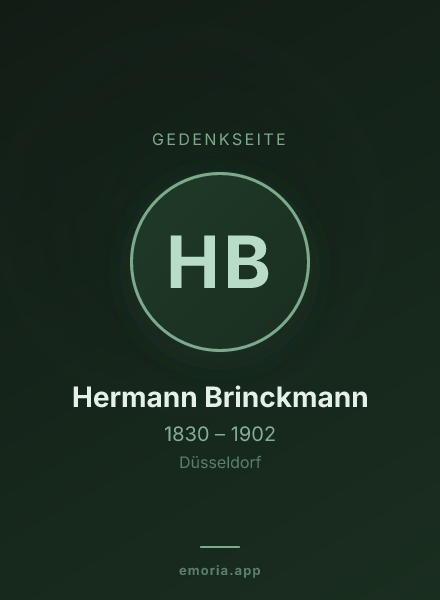 Gedenkportrait von Hermann Brinckmann