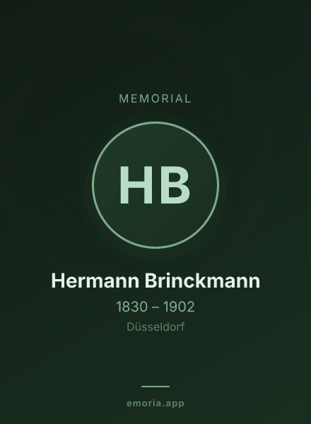 Memorial portrait of Hermann Brinckmann