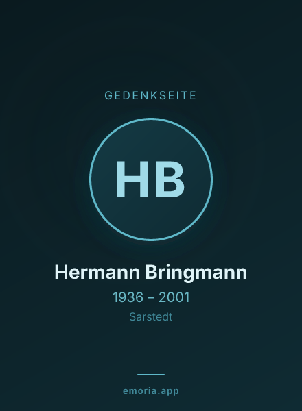Gedenkportrait von Hermann Bringmann