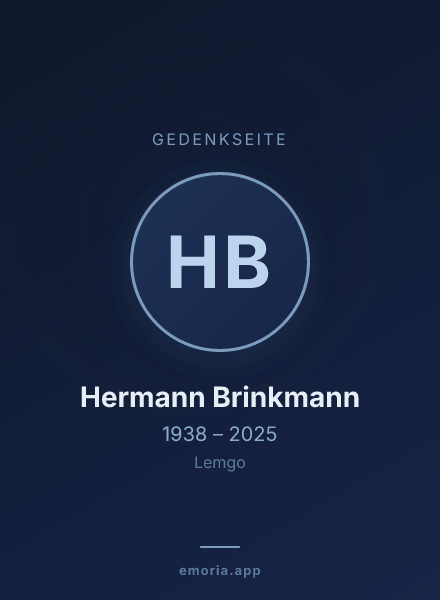 Gedenkportrait von Hermann Brinkmann