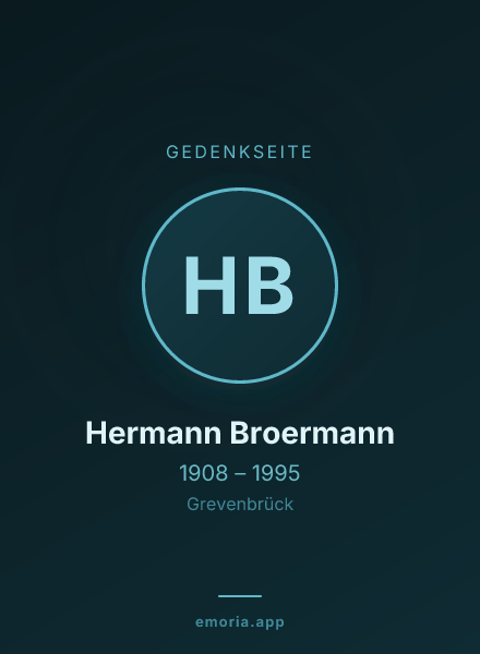 Gedenkportrait von Hermann Broermann