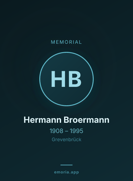 Memorial portrait of Hermann Broermann